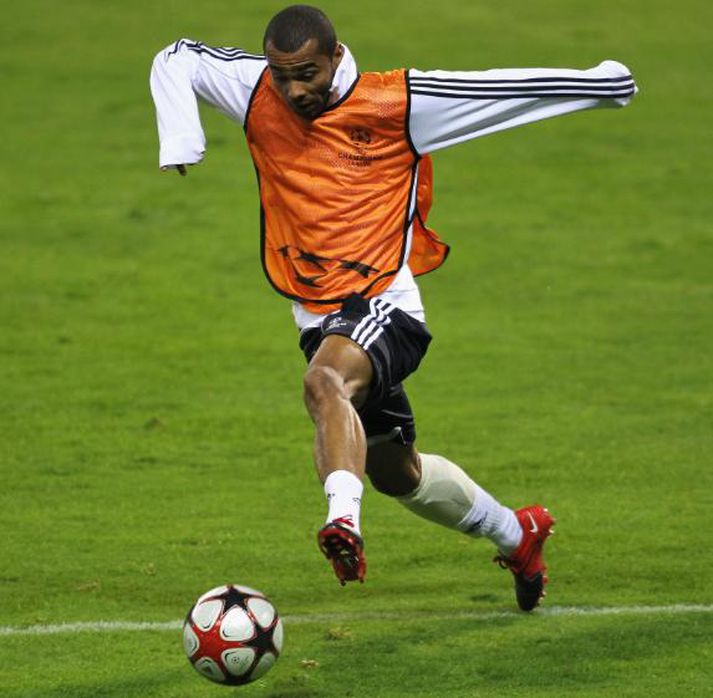 Ashley Cole á æfingu.