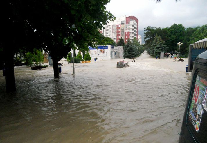 Frá Krasnodar í dag.