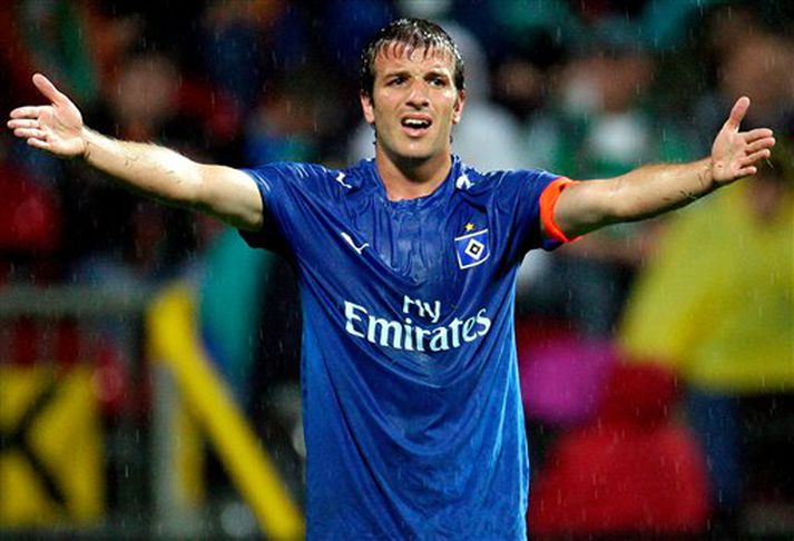 Rafael van der Vaart leikmaður Hamburg, svekktur í leiknum