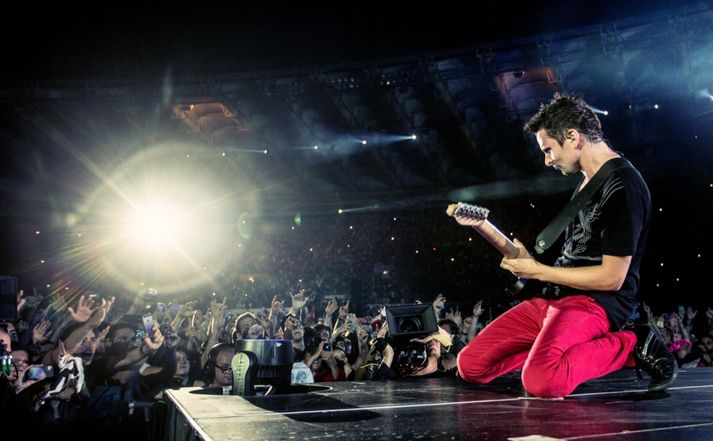 Matt Bellamy, söngvari Muse, á tónleikum í Róm sumarið 2013.