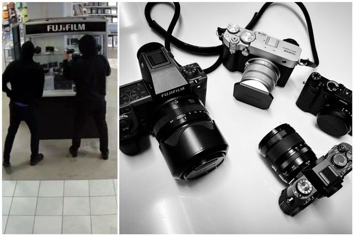 Tveir karlmenn gengu galvaskir inn í verslunina Ljósmyndavörur í Skipholti, brutu glerskáp og stálu myndavélabúnaði fyrir þrjár milljónir í ágúst. Lögregla hefur nú endurheimt búnaðinn.