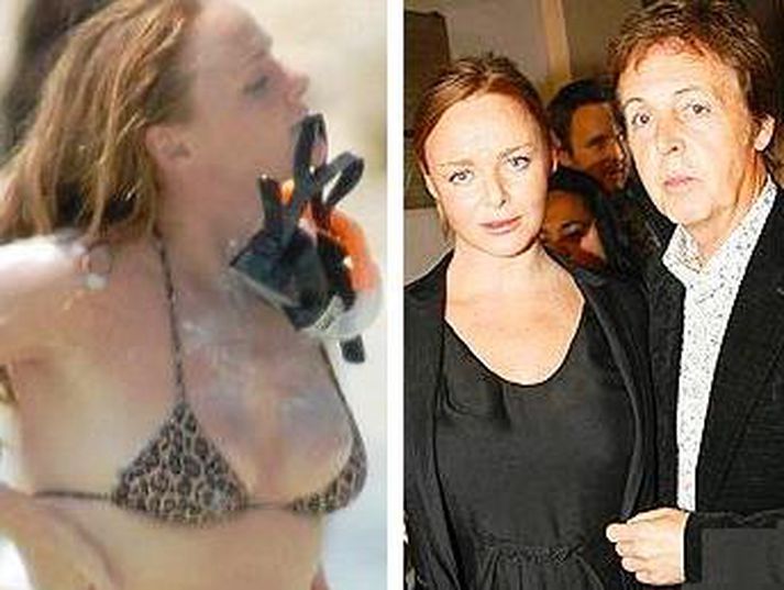 Stella McCartney og faðir hennar Paul McCartney.
