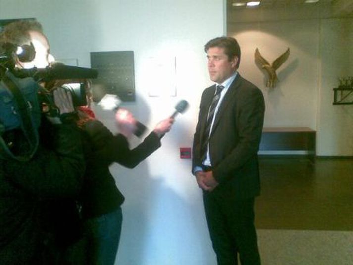 Bjarni Benediktsson eftir fund miðstjórnar.