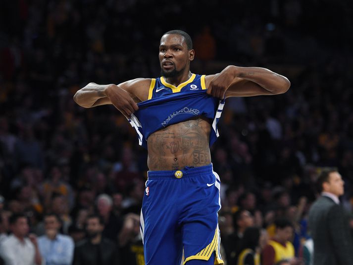 Kevin Durant og félagar voru ekki í sínu besta formi í nótt