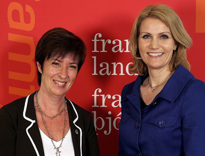 Helle Thorning-Schmidt Fékk í sig tómat í Randers.
