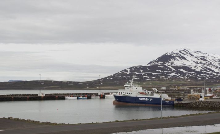 Á Dalvík.
