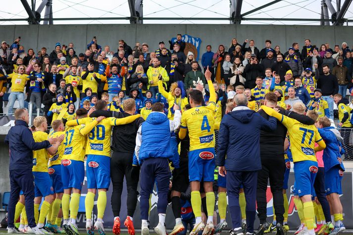 KA fagnaði vel sigrium á  Connah's Quay Nomads í fyrri leiknum.