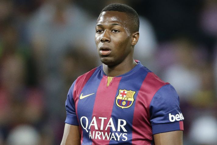 Traore í leik með Barcelona.