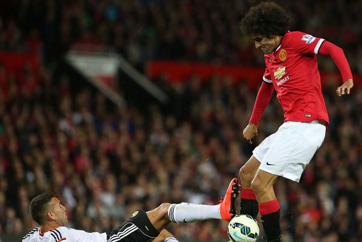 Fellaini í baráttunni í kvöld.