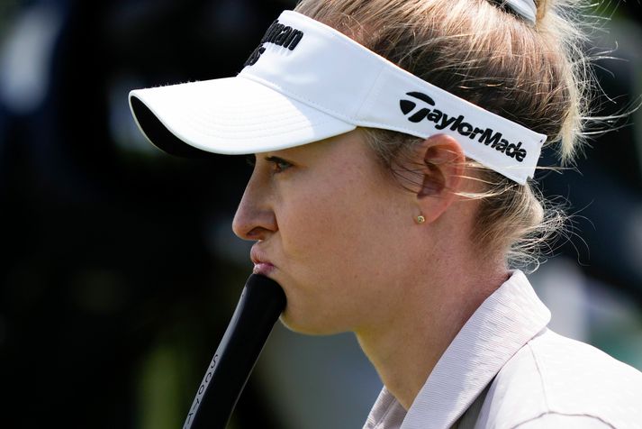Nelly Korda átti erfiðan fyrsta dag á opna bandaríska meistaramótinu og er í 137. sæti á tíu höggum yfir pari.