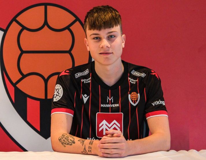 Björgvin Brimi Andrésson í Víkingstreyjunni.