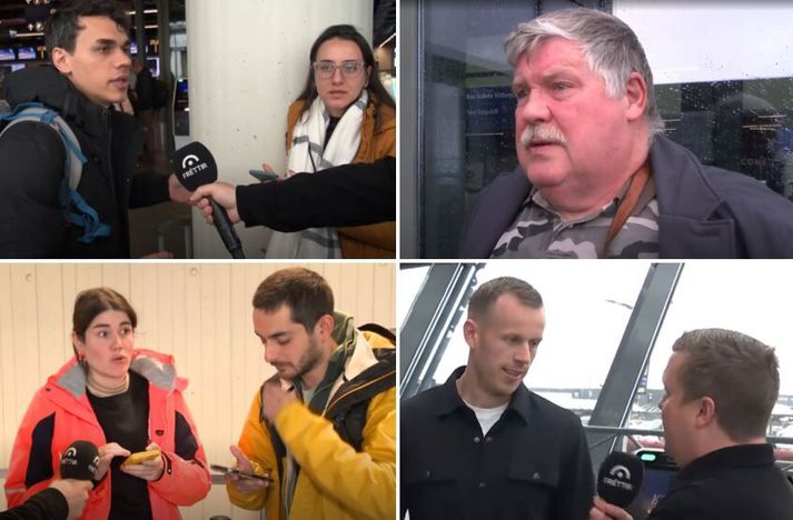 Smári Jökull Jónsson fréttamaður ræddi við fjölda farþega á Keflavíkurflugvelli sem áttu bókað flug með Play í morgun.