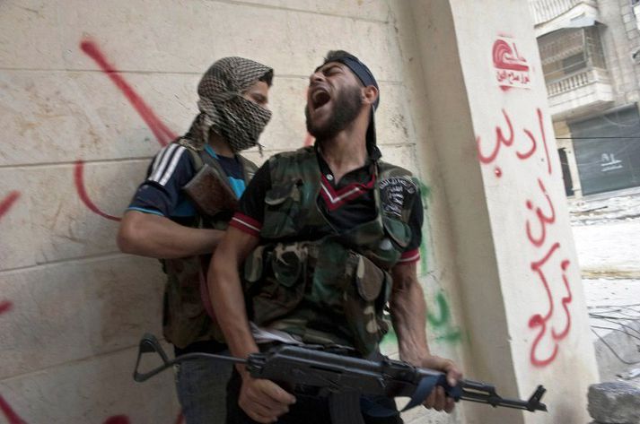 Uppreisnarmenn í Aleppo.