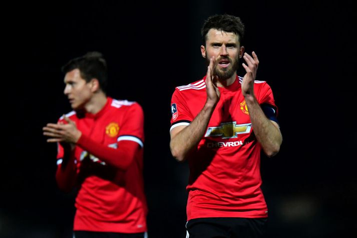 Michael Carrick spilar sinn síðasta leik fyrir Man. Utd í dag.