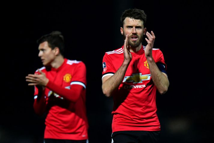 Michael Carrick spilar sinn síðasta leik fyrir Man. Utd í dag.