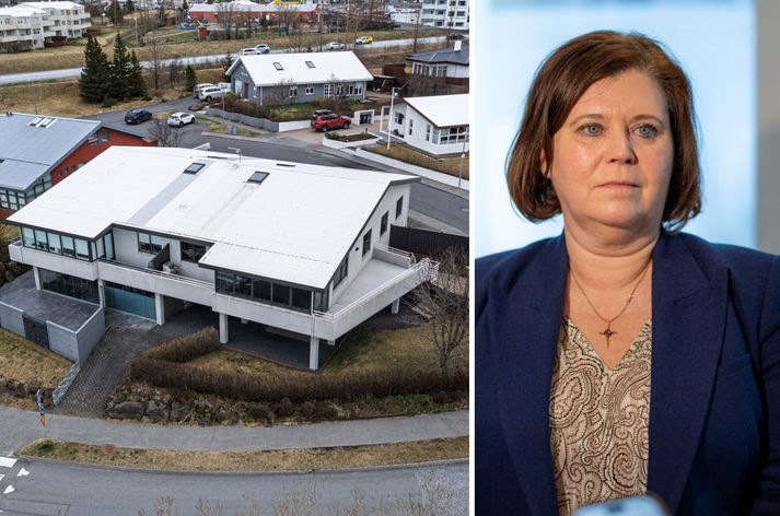 Ásthildur Lóa og maður hennar eru greinilega tilbúin að segja skilið við húsið á Háhæð sem þau hafa búið í frá 2007.