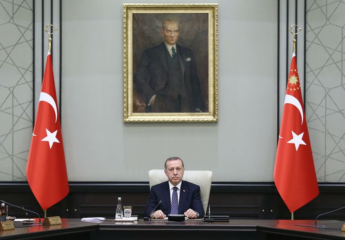 Recep Tayyip Erdogan Tyrklandsforseti og Mustafa Kemal Atatürk.