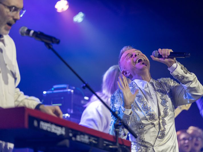 Páll Óskar skemmti gestum á Aldrei fór ég suður í gær. 