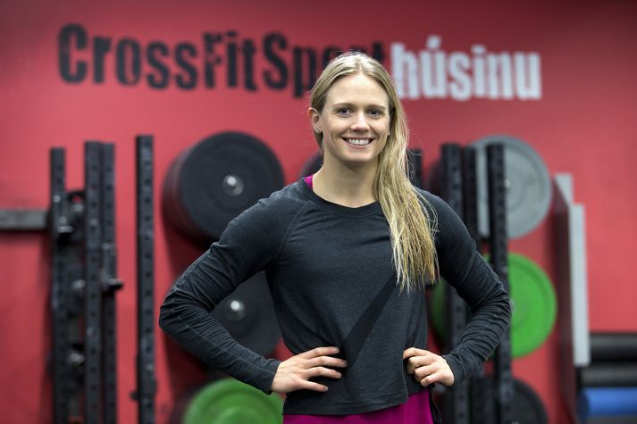 Þuríður Erla Helgadóttir sést hér í Sporthúsinu í gær en hún keppir í Dubai í þessari viku. 