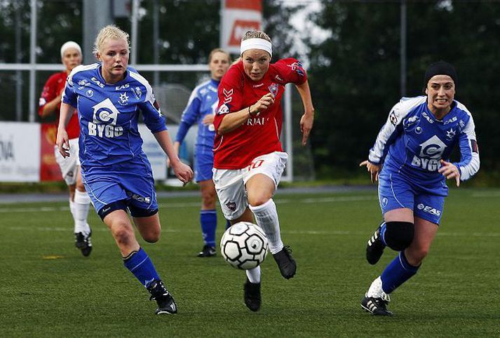 Dóra María átti góðan leik í kvöld.
