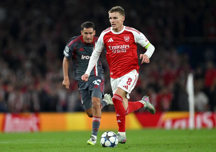 Martin Odegaard lagði bæði mörk Arsenal upp. 