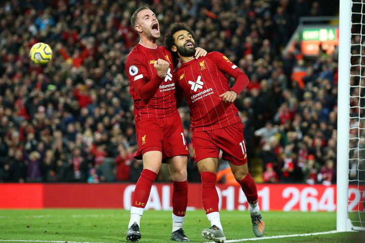 Mörk frá Mohamed Salah og Jordan Henderson tryggðu Liverpool endurkomusigur á móti Tottenham um síðustu helgi.