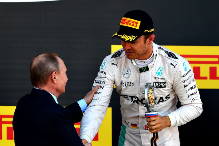 Vladimir Pútín, forseti Rússlands veitti Nico Rosberg þó einhvern félagsskap.