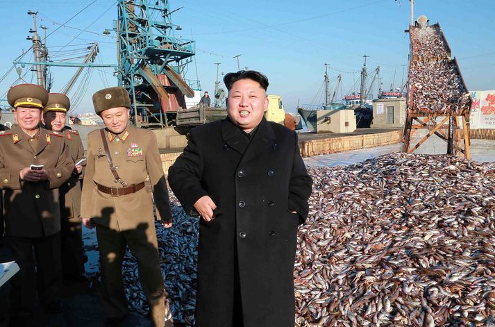 Kim Jong-un leiðtogi Norður-Kóreu.