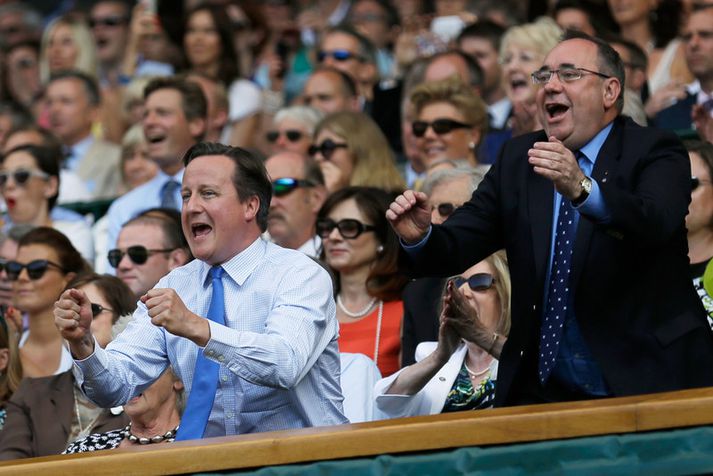 David Cameron hvatti Skotann Andy Murray til dáða á Wimbledon fyrr í sumar.