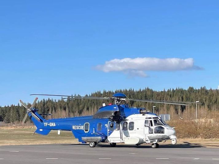 Áhöfnin á TF-GNA, þyrlu Landhelgisgæslunnar, var kölluð út og send austur til að kanna málið.