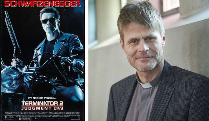 Davíð Þór Jónsson, sóknarprestur í Laugarneskirkju, sér ansi mörg trúarstef í Terminator-myndunum.