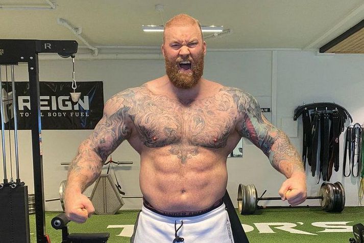 Hafþór Júlíus Björnsson er búinn að skera sig niður fyrir boxbardagann á næsta ári.