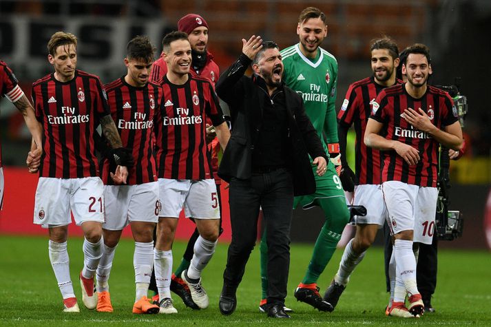 Gennaro Gattuso og leikmenn hans.