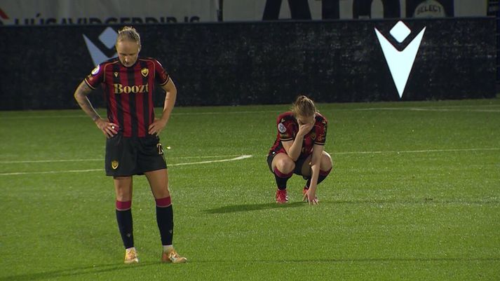 Vonbrigðin leyndu sér ekki hjá Víkingum eftir fallið niður í Lengjudeildina.