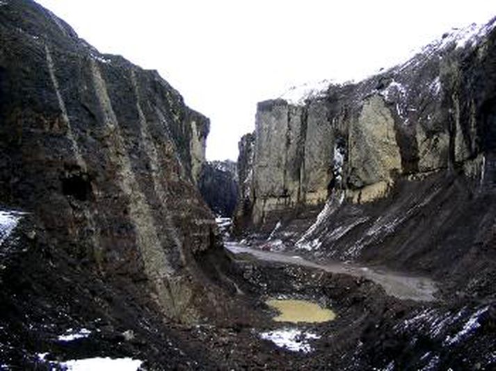 Ungmennin mótmæltu stóriðjustefnu stjórnvalda. Þessi mynd er frá framkvæmdum við Kárahnjúka.