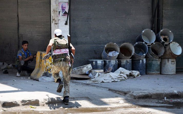 Uppreisnarmenn í borginni Aleppo.