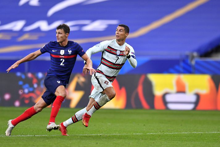 Cristiano Ronaldo í leik Portúgals og Frakklands í Þjóðadeildinni á sunnudaginn.