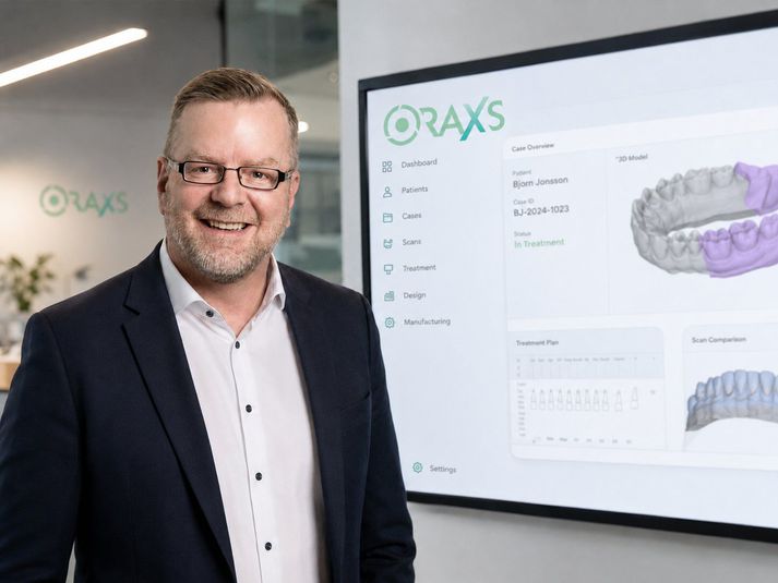 Indriði Þröstur Gunnlaugsson, stofnandi og stjórnarformaður ITHG Dental AI, segir Oraxs vera heildstætt skýjakerfi fyrir tannlæknastofur.