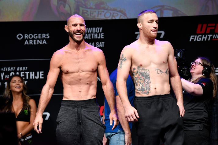 Justin Gaethje mætir Kúrekanum, Donald Cerrone, í Vancouver í nótt.