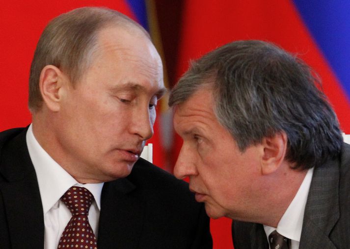 Valdimir Putin ásamt Igor Sechin