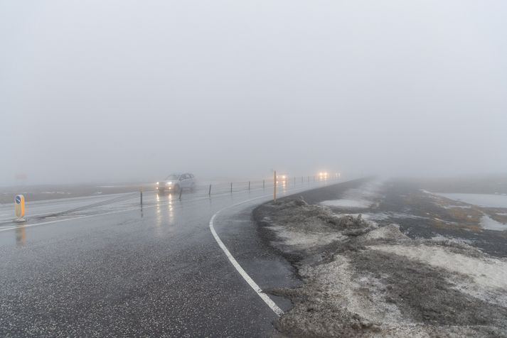 Víða verður skyggni takmarkða og akstursskilyrði erfið. Myndin er úr safni.