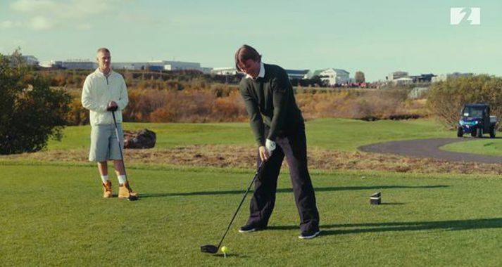 Prettyboitjokkó og Adam Ægir eru miklir vinir og háðu æsispennandi einvígi í þættinum Golfaranum á sunnudagskvöld.