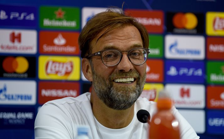 Jürgen Klopp léttur í bragði.