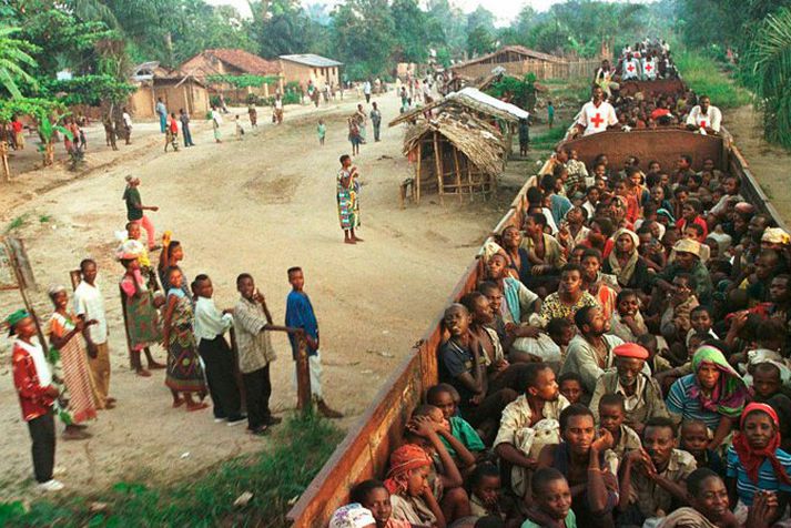 Um 800.000 manns eru sögð hafa verið myrt í þjóðarmorðunum í Rwanda.