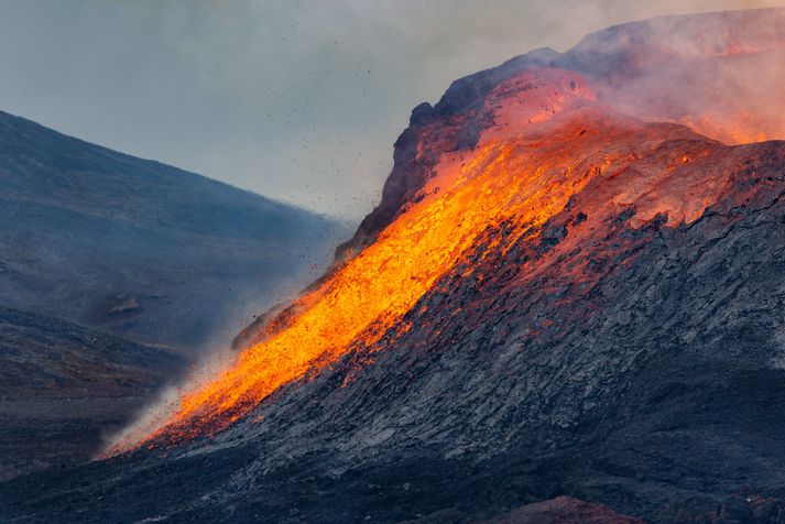 Gosvirknin í Fagradalsfjalli hefur verið sveiflukennd síðustu vikur. 