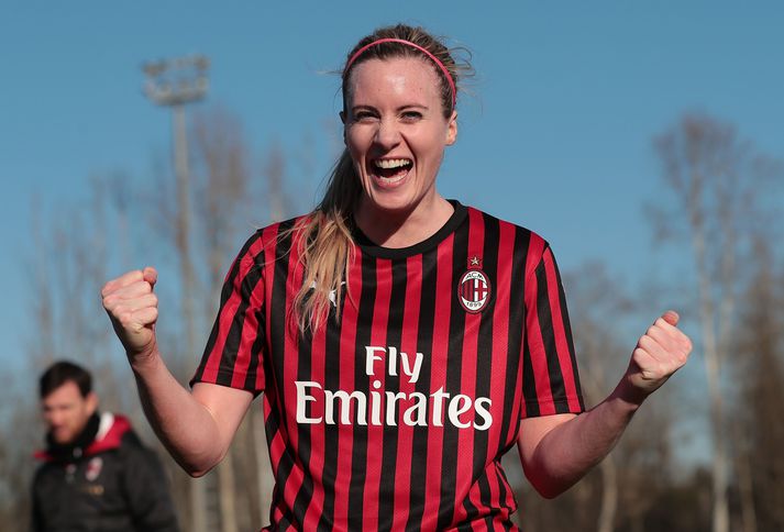 Berglind Björg Þorvaldsdóttir lék með AC Milan á Ítalíu síðasta vetur en heldur nú til Frakklands.