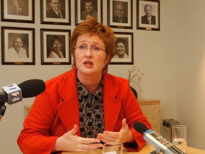 Þórunn Sveinbjarnardóttir vildi að frændi fréttamanns hoppaði upp í rassgatið á sér. Mynd/ Stefán.