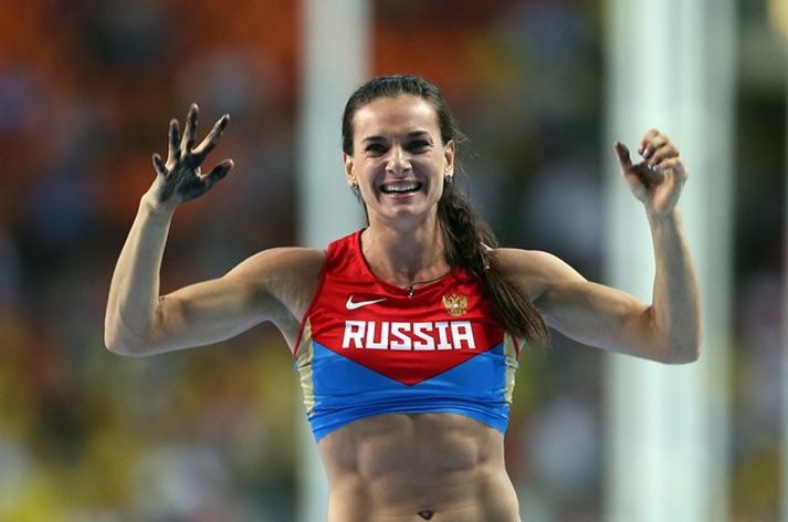 Isinbayeva varð Ólympíumeistari í tvígang.