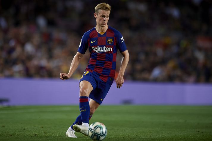 Frenkie de Jong í leik með Barcelona.