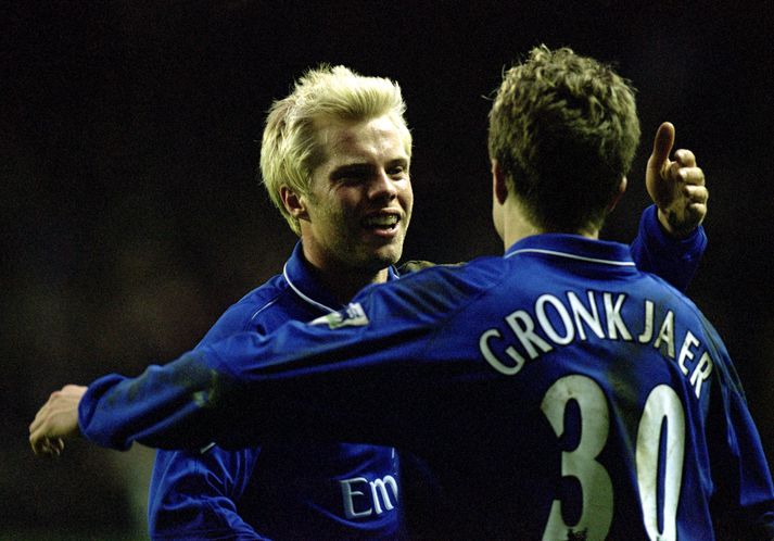 Eiður Smári og Gronkjær áttu góðan tíma saman hjá Chelsea.